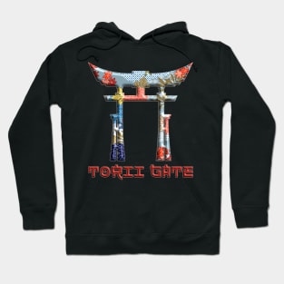 Distressed Torii Gate Rising Sun Japanese Gate 41 Hoodie